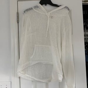 Sheer light cover up sweatshirt